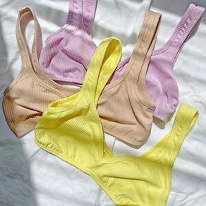 Free People Butter Yellow Sports Bra🧈- New without Tags